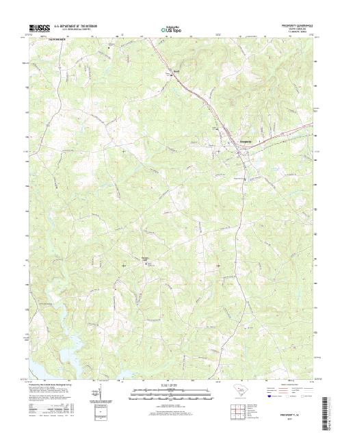 MyTopo Prosperity, South Carolina USGS Quad Topo Map