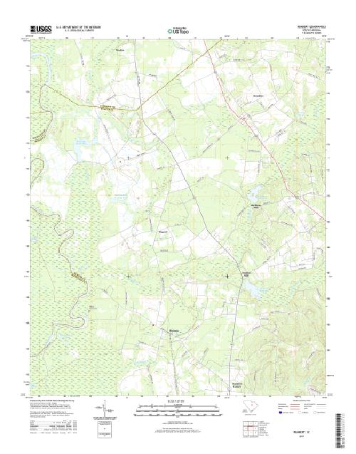 MyTopo Rembert, South Carolina USGS Quad Topo Map