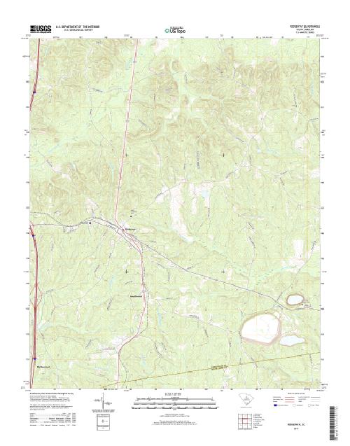 MyTopo Ridgeway, South Carolina USGS Quad Topo Map