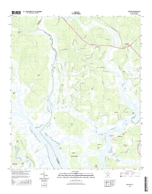 MyTopo Sheldon, South Carolina USGS Quad Topo Map