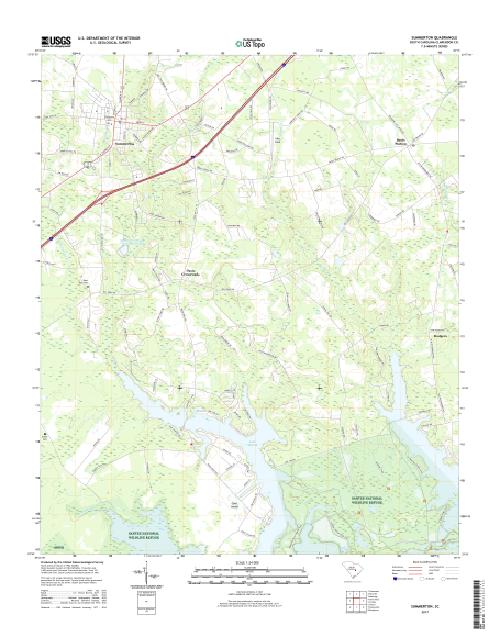 MyTopo Summerton, South Carolina USGS Quad Topo Map