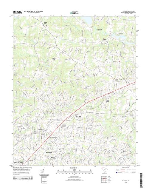 MyTopo Taylors, South Carolina USGS Quad Topo Map