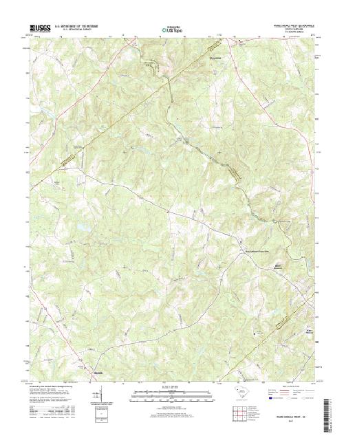 MyTopo Ware Shoals West, South Carolina USGS Quad Topo Map