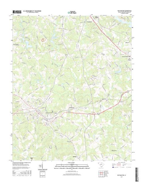MyTopo Westminster, South Carolina USGS Quad Topo Map