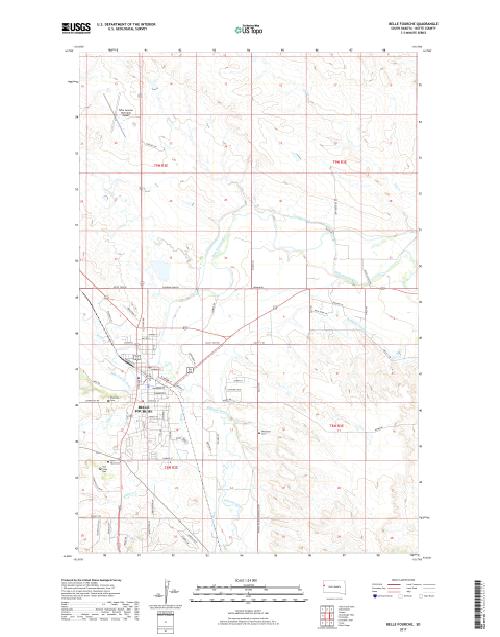 MyTopo Belle Fourche, South Dakota USGS Quad Topo Map