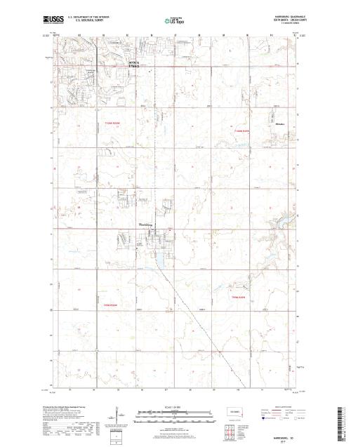 MyTopo Harrisburg, South Dakota USGS Quad Topo Map