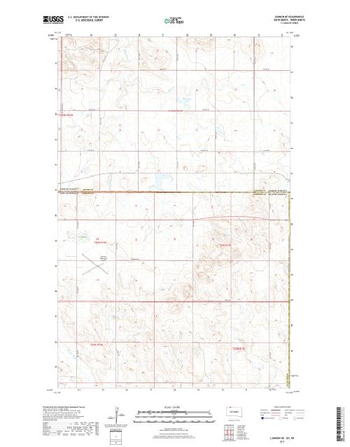 MyTopo Lemmon NE, South Dakota USGS Quad Topo Map