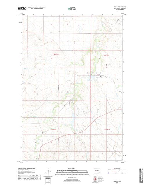 MyTopo Parmelee, South Dakota USGS Quad Topo Map