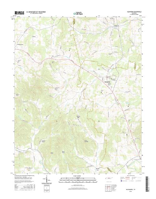 MyTopo Alexandria, Tennessee USGS Quad Topo Map