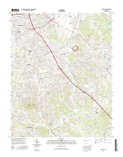 MyTopo Antioch, Tennessee USGS Quad Topo Map