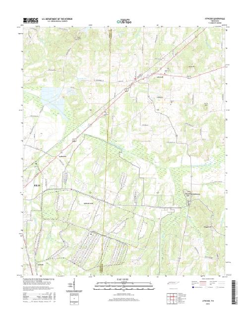 MyTopo Atwood, Tennessee USGS Quad Topo Map