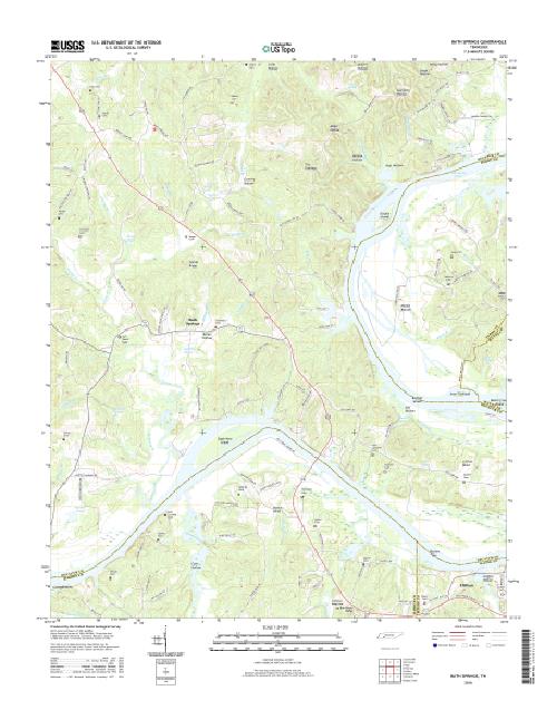 MyTopo Bath Springs, Tennessee USGS Quad Topo Map