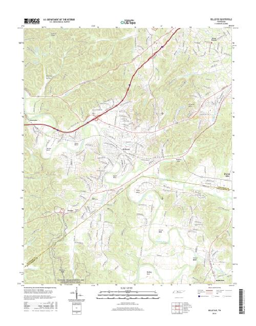 MyTopo Bellevue, Tennessee USGS Quad Topo Map