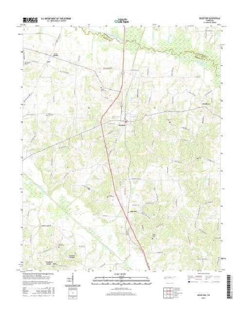 MyTopo Bradford, Tennessee USGS Quad Topo Map