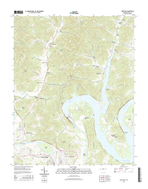 MyTopo Carthage, Tennessee USGS Quad Topo Map