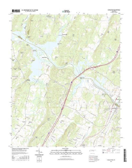 MyTopo Charleston, Tennessee USGS Quad Topo Map