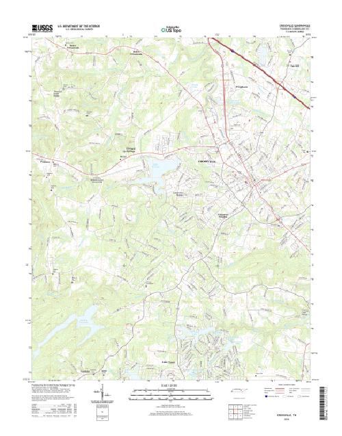 MyTopo Crossville, Tennessee USGS Quad Topo Map