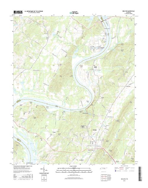 MyTopo Decatur, Tennessee USGS Quad Topo Map
