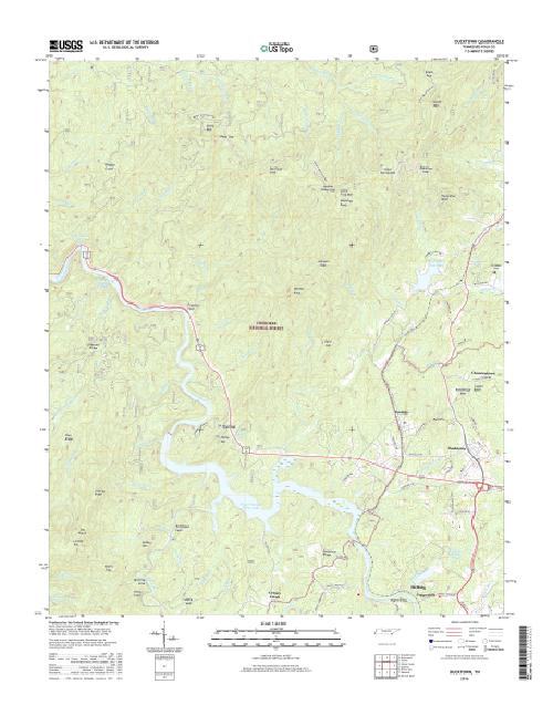 MyTopo Ducktown, Tennessee USGS Quad Topo Map
