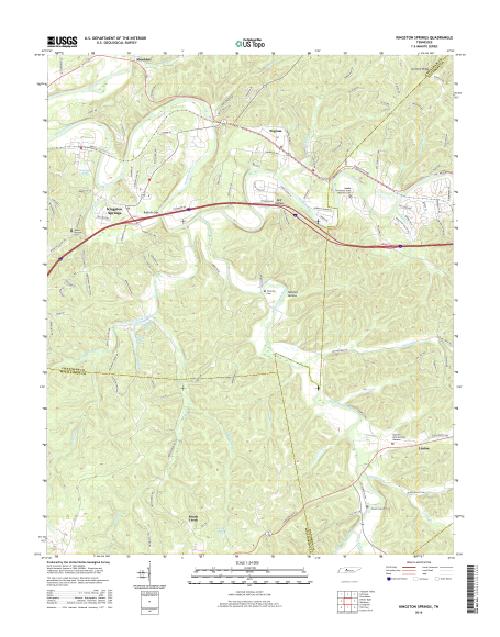 MyTopo Kingston Springs, Tennessee USGS Quad Topo Map