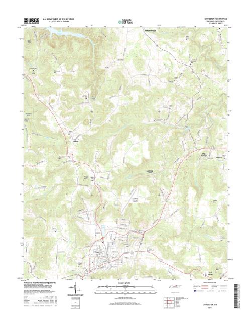 MyTopo Livingston, Tennessee USGS Quad Topo Map