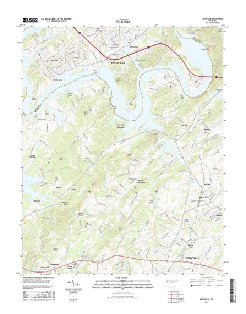 MyTopo Louisville, Tennessee USGS Quad Topo Map