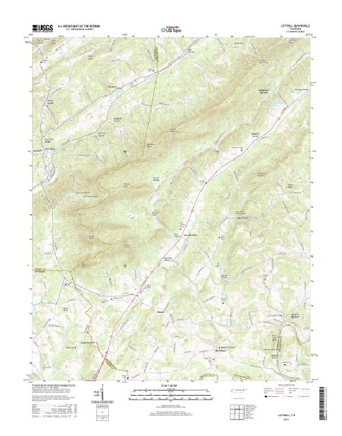 MyTopo Luttrell, Tennessee USGS Quad Topo Map