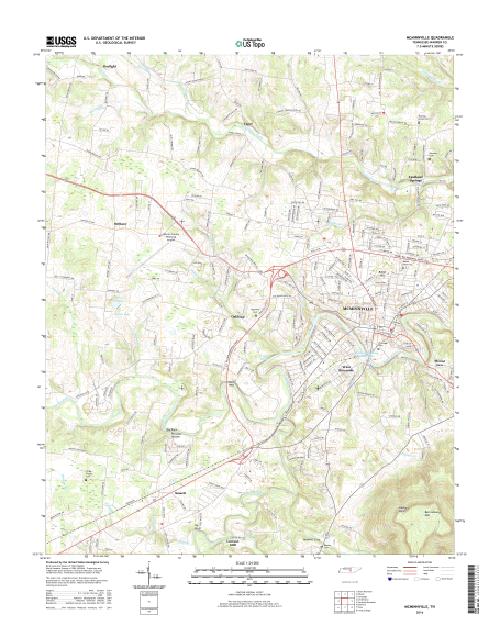 MyTopo McMinnville, Tennessee USGS Quad Topo Map