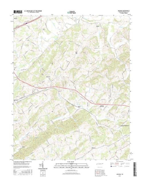 MyTopo Mosheim, Tennessee USGS Quad Topo Map