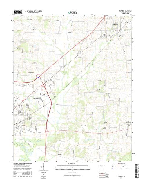 MyTopo Newbern, Tennessee USGS Quad Topo Map
