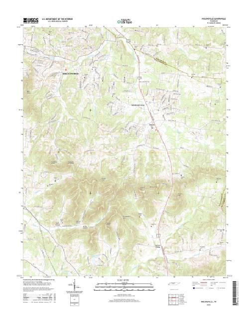 MyTopo Nolensville, Tennessee USGS Quad Topo Map