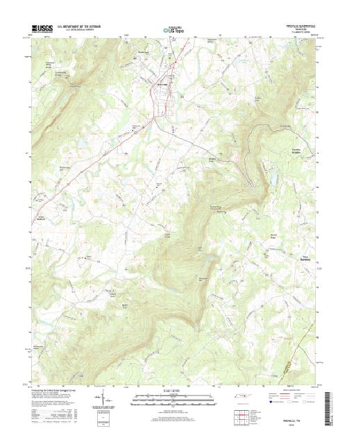 MyTopo Pikeville, Tennessee USGS Quad Topo Map