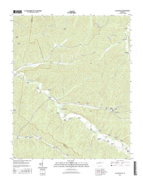 MyTopo Pleasantville, Tennessee USGS Quad Topo Map