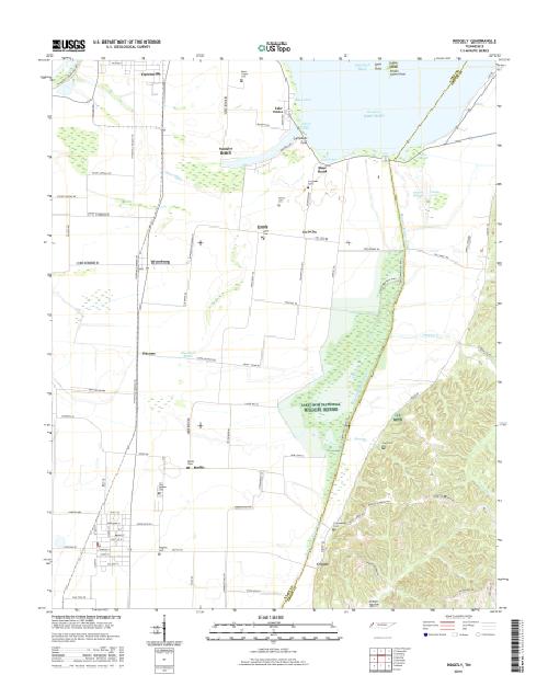 MyTopo Ridgely, Tennessee USGS Quad Topo Map