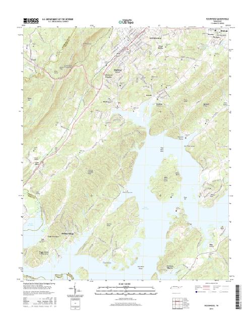 MyTopo Rockwood, Tennessee USGS Quad Topo Map