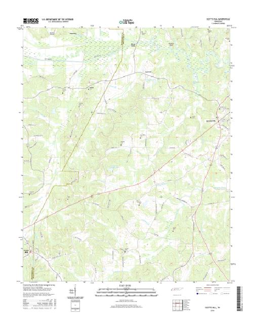 MyTopo Scotts Hill, Tennessee USGS Quad Topo Map