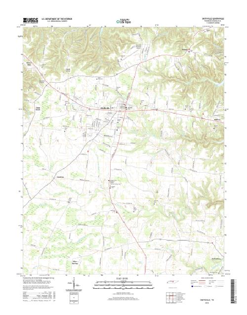 MyTopo Smithville, Tennessee USGS Quad Topo Map