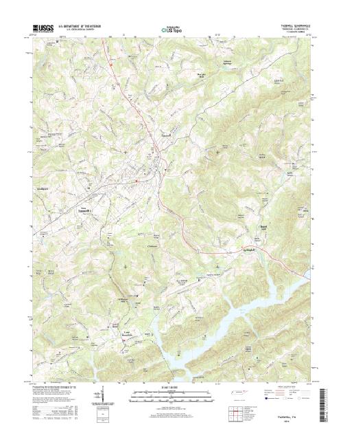 MyTopo Tazewell, Tennessee USGS Quad Topo Map