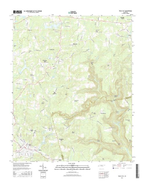 MyTopo Tracy City, Tennessee USGS Quad Topo Map