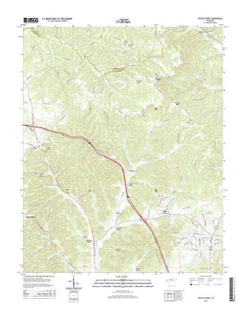 MyTopo Whites Creek, Tennessee USGS Quad Topo Map