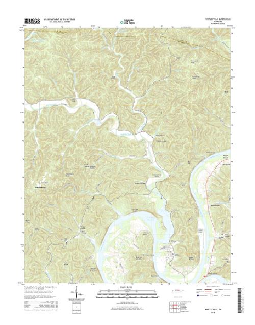 MyTopo Whitleyville, Tennessee USGS Quad Topo Map