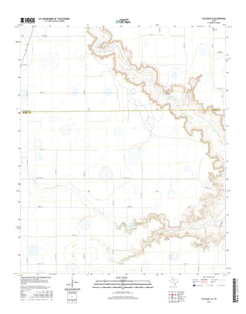 MyTopo Floydada SE, Texas USGS Quad Topo Map