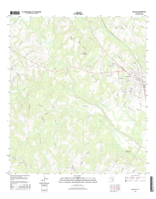 MyTopo Bellville, Texas USGS Quad Topo Map