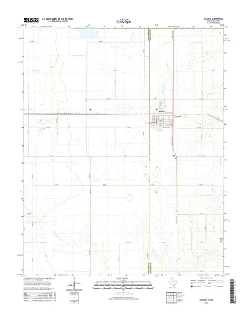 MyTopo Booker, Texas USGS Quad Topo Map