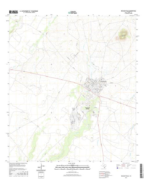 MyTopo Brackettville, Texas USGS Quad Topo Map