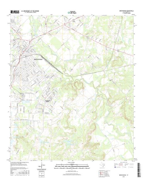 MyTopo Brownwood, Texas USGS Quad Topo Map