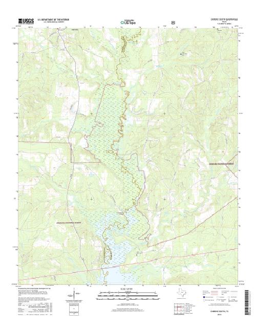 MyTopo Chireno South, Texas USGS Quad Topo Map