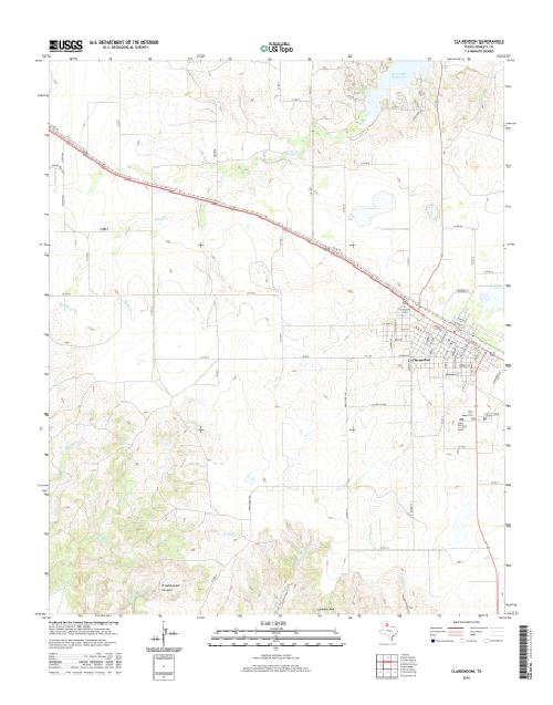 MyTopo Clarendon, Texas USGS Quad Topo Map