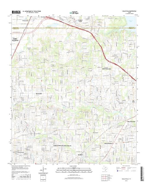 MyTopo Colleyville, Texas USGS Quad Topo Map