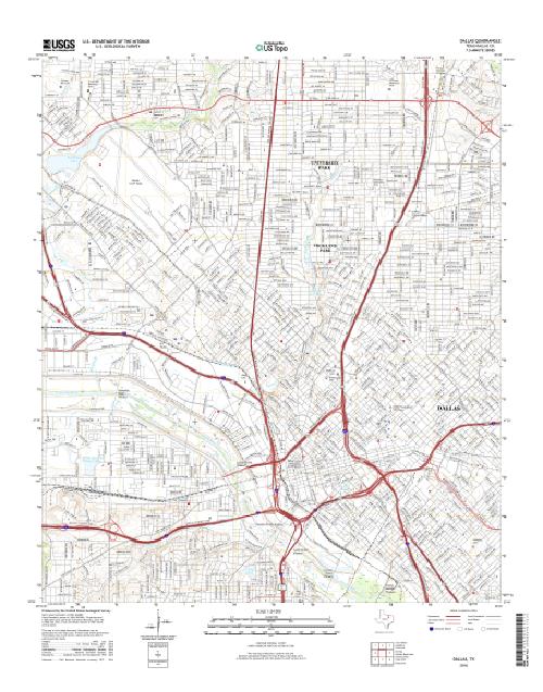 MyTopo Dallas, Texas USGS Quad Topo Map